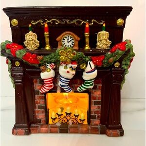 Partylite Hearthside Holiday Fireplace  Candle Warmer Christmas Decor